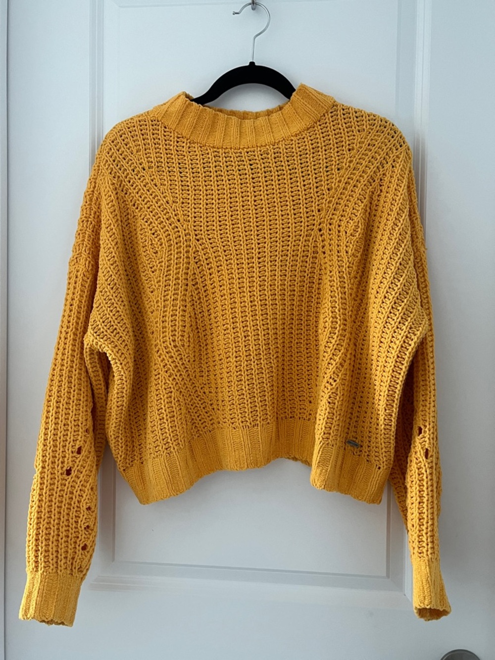 Hollister Cozy Chunky Knit Sweater - Mustard Yellow